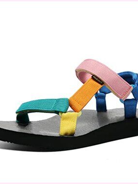 Women's Quick-Dry Athletic Sandals with Arch Support Adjustable Hook & Loop